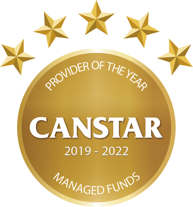 CANSTAR 2019 - 2022 - Provider of the Year - Managed Funds award